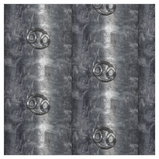Cancer Zodiac Sign in Industrial Style Fabric