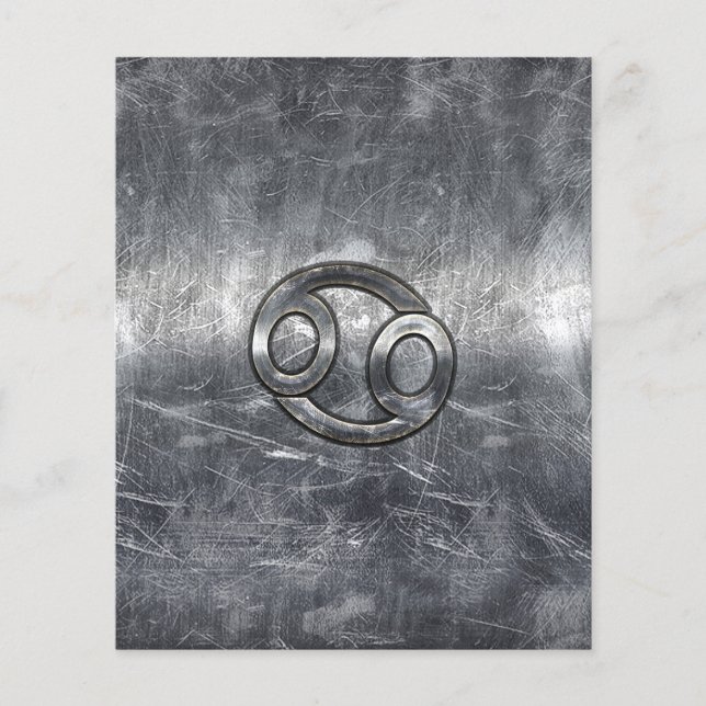 Cancer Zodiac Sign in Industrial Style Flyer (Front)