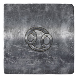 Cancer Zodiac Sign in Industrial Style Trivet