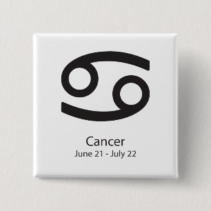 Cancer zodiac sign June 21 - July 22 Pinback Button