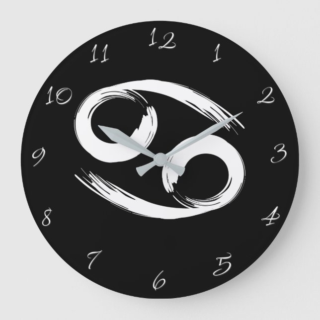 CANCER Zodiac Sign June July Summer Astrology Large Clock (Front)