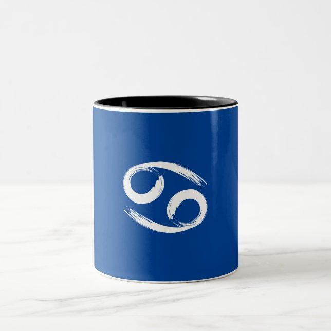 CANCER Zodiac Sign June July Summer Astrology  Two-Tone Coffee Mug (Center)