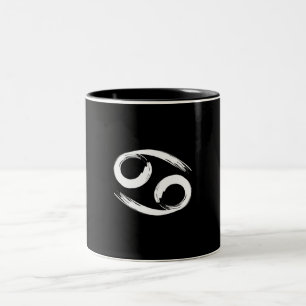 CANCER Zodiac Sign June July Summer Astrology Two-Tone Coffee Mug