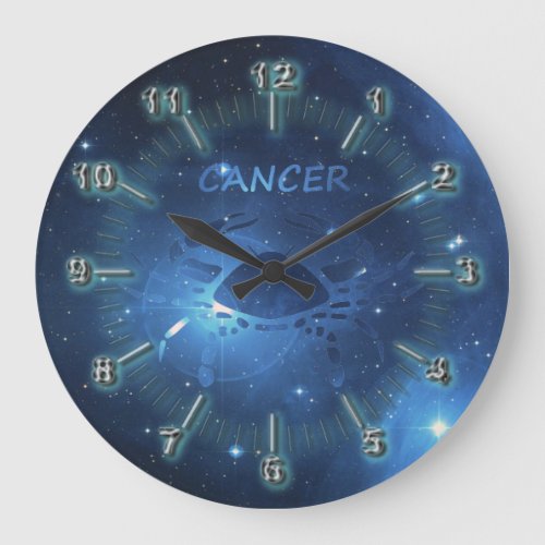 Cancer zodiac sign large clock
