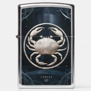 Cancer Zodiac Sign Metal Emblem #2 Zippo Lighter