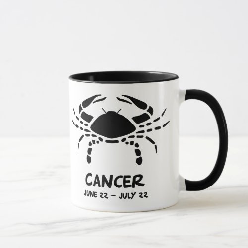 Cancer zodiac sign mug