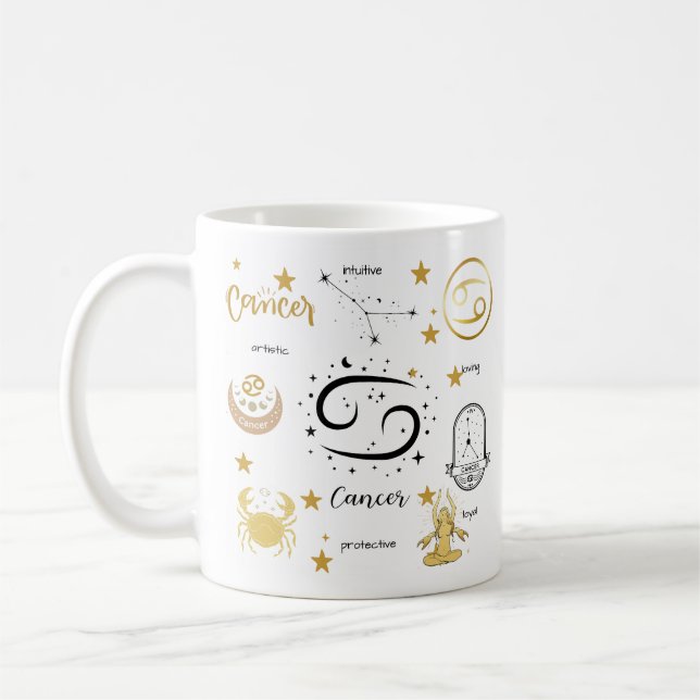 Cancer Zodiac Sign Mug (Left)