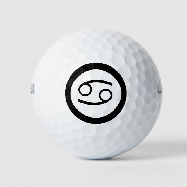 Cancer Zodiac Sign Personalized Custom Golf Balls (Front)