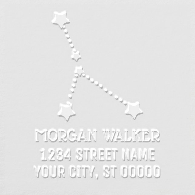 Cancer Zodiac Sign Star Constellation Name Address Embosser (Design)