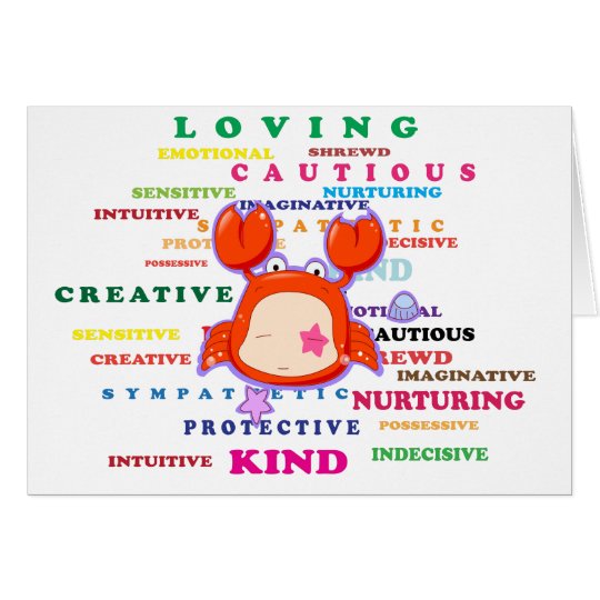Cancer Zodiac Sign Traits Card