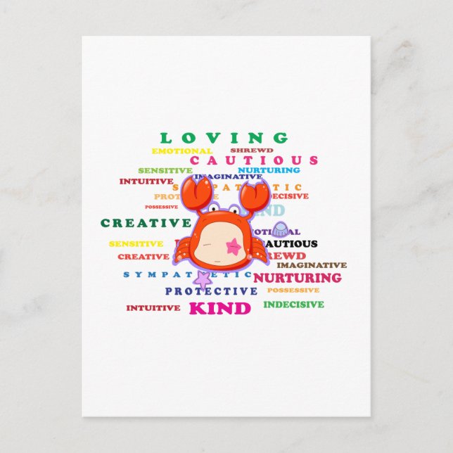 Cancer Zodiac Sign Traits Postcard (Front)