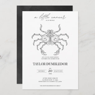Cancer Zodiac Star Sign Astrology Baby Shower Invitation