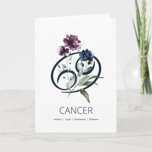 Cancer Zodiac Star Sign Birthday Card
