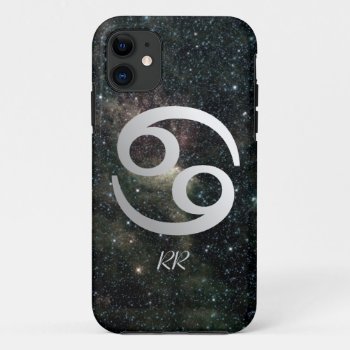 Cancer Zodiac Star Sign On Universe Iphone 11 Case by zodiac_shop at Zazzle