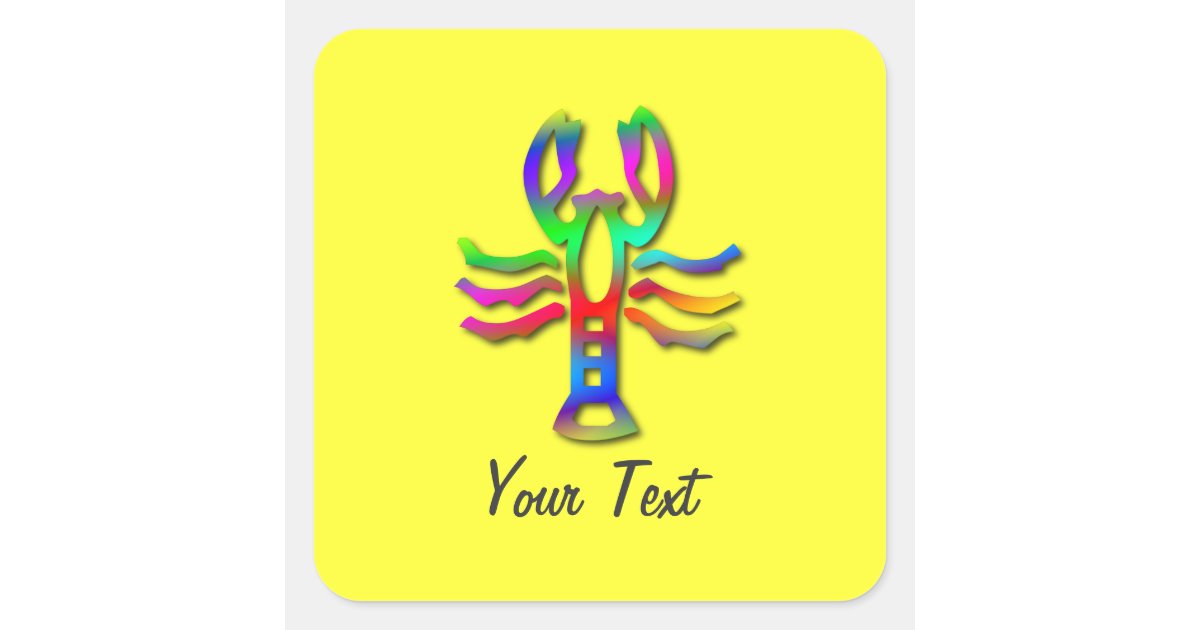Cancer Zodiac Star Sign Rainbow Color Square Sticker | Zazzle