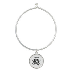 Cancer Zodiac Symbol and Sign Bangle Bracelet
