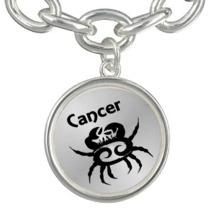 Cancer Zodiac Symbol and Sign Bracelet