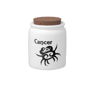 Cancer Zodiac Symbol and Sign Candy Jar