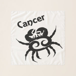 Cancer Zodiac Symbol and Sign Chiffon Scarf