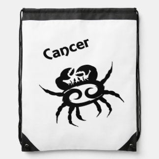 Cancer Zodiac Symbol and Sign Drawstring Bag