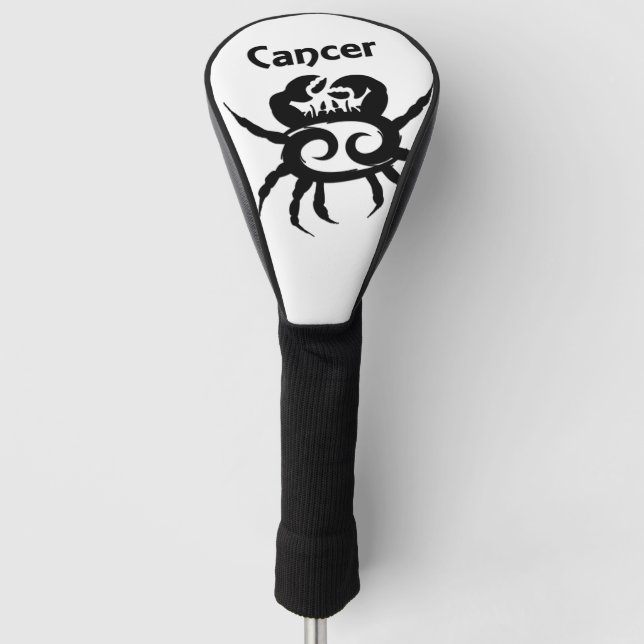 Cancer Zodiac Symbol and Sign Golf Head Cover (Front)
