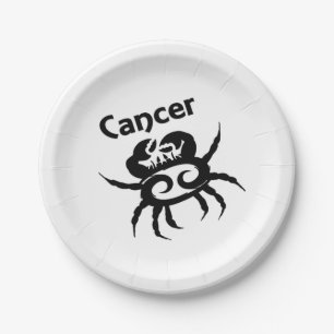 Cancer Zodiac Symbol and Sign Personal Paper Plates