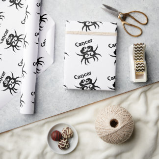 Cancer Zodiac Symbol and Sign Wrapping Paper