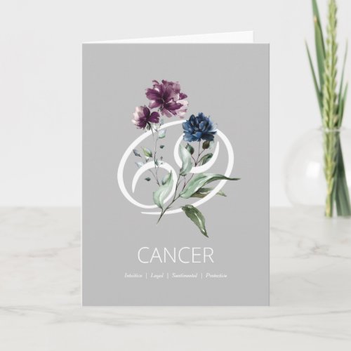 Cancer Zodiac Symbol Birthday Card