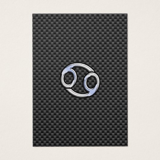 Cancer Zodiac Symbol Charcoal Carbon Fiber Print (Front)