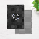 Cancer Zodiac Symbol Charcoal Carbon Fiber Print (Desk)