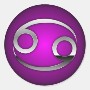 Cancer - Zodiac Symbol Classic Round Sticker