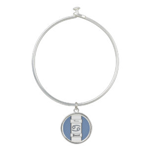 Cancer Zodiac Symbol Element by Kenneth Yoncich Bangle Bracelet