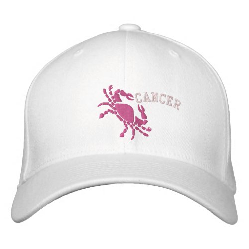 Cancer Zodiac Symbol Embroidery June 21 _ July 22 Embroidered Baseball Hat