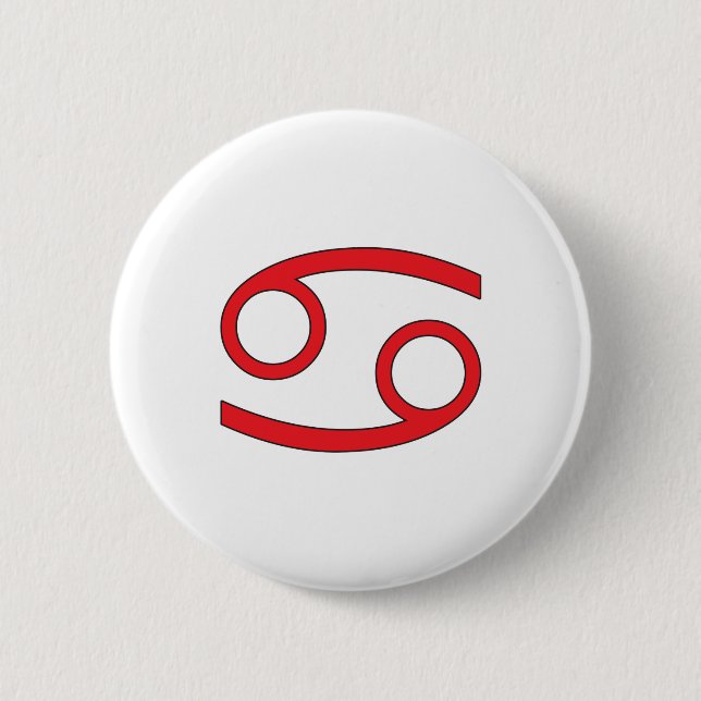 Cancer, Zodiac symbol, horoscope Button (Front)
