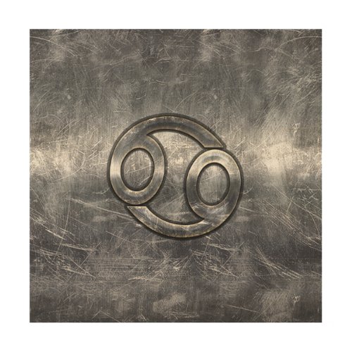 Cancer Zodiac Symbol in Distressed Decor