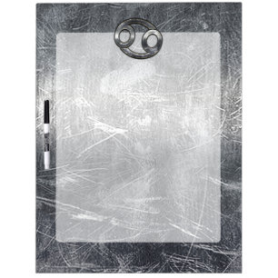 Cancer Zodiac Symbol in Distressed Decor Dry-Erase Board