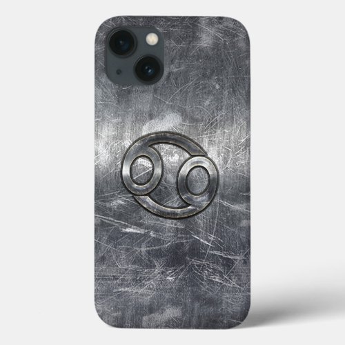 Cancer Zodiac Symbol Industrial Style iPhone 13 Case