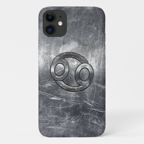 Cancer Zodiac Symbol Industrial Style iPhone 11 Case
