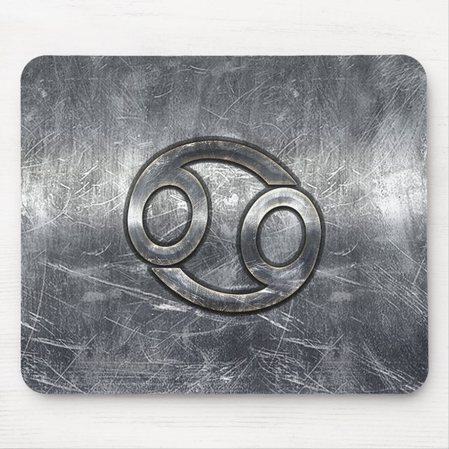 Cancer Zodiac Symbol Industrial Style Mouse Pad (Front)