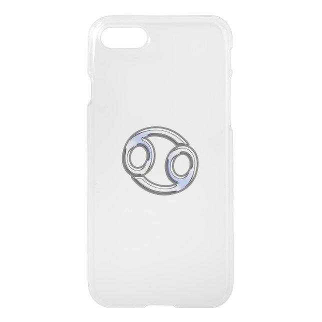 Cancer Zodiac Symbol Navy Blue Carbon Fiber Uncommon iPhone Case (Back)