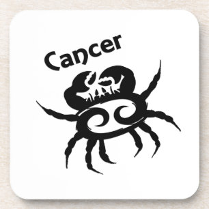 Cancer Zodiac Symbol & Sign Beverage Coaster