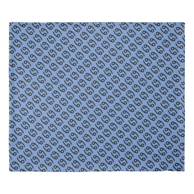 Cancer Zodiac Symbol Standard by Kenneth Yoncich Duvet Cover (Front)