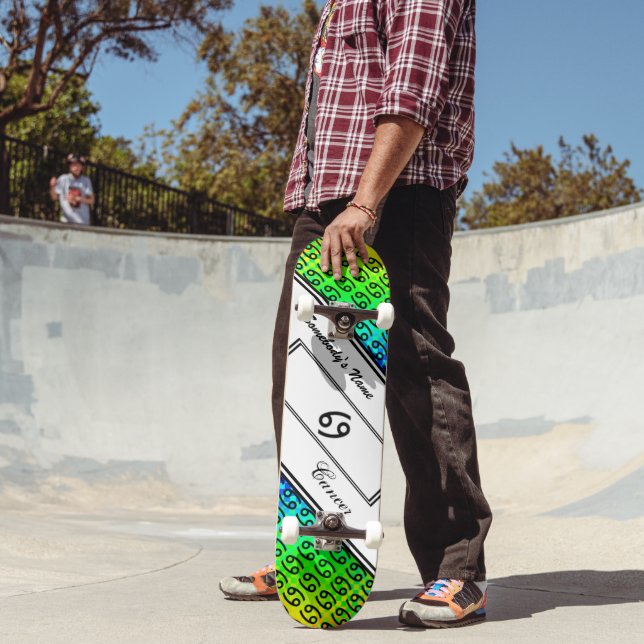 Cancer Zodiac Symbol Standard by Kenneth Yoncich Skateboard (Outdoor 2)