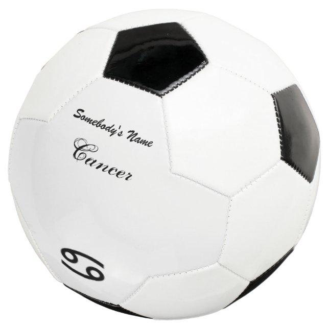Cancer Zodiac Symbol Standard by Kenneth Yoncich Soccer Ball (Three Quarter)