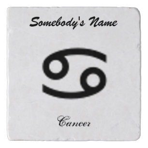 Cancer Zodiac Symbol Standard by Kenneth Yoncich Trivet
