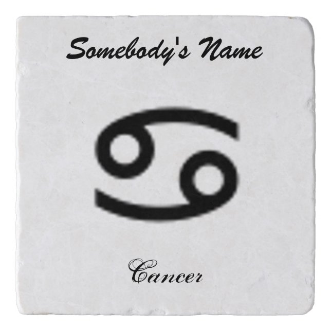 Cancer Zodiac Symbol Standard by Kenneth Yoncich Trivet (Front)