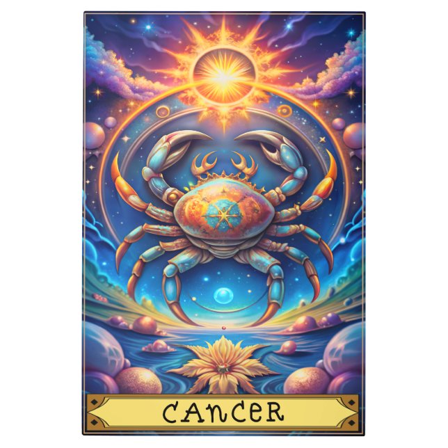 Cancer Zodiac tarot Metal Print (Front)