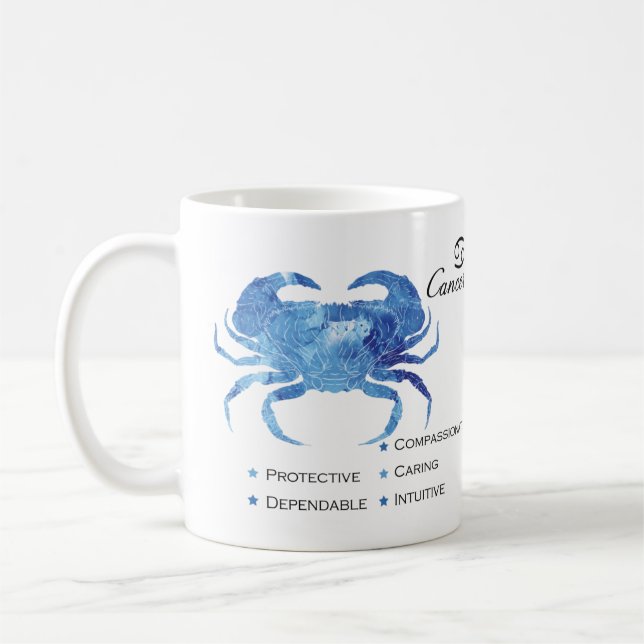 Cancer Zodiac Traits Mug (Left)