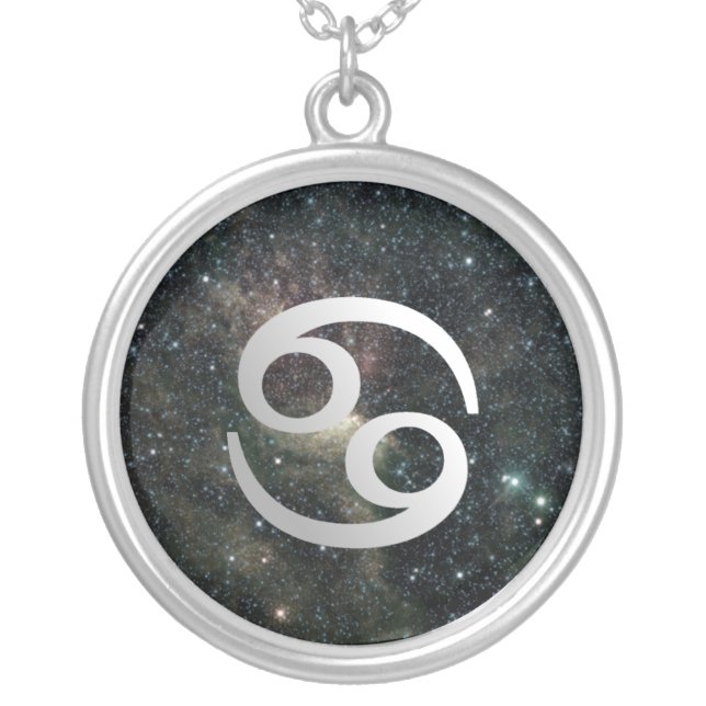 Cancer Zodiac Universe Sterling Silver Jewelry (Front)