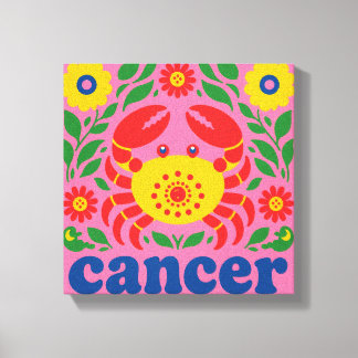 Cancer Zodiac Wall Art Canvas Print – Cute Crab As